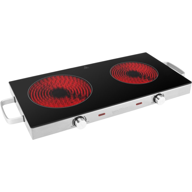 PROFI COOK infrared double hob PC-DKP 12, glass ceramic, 2800 watt